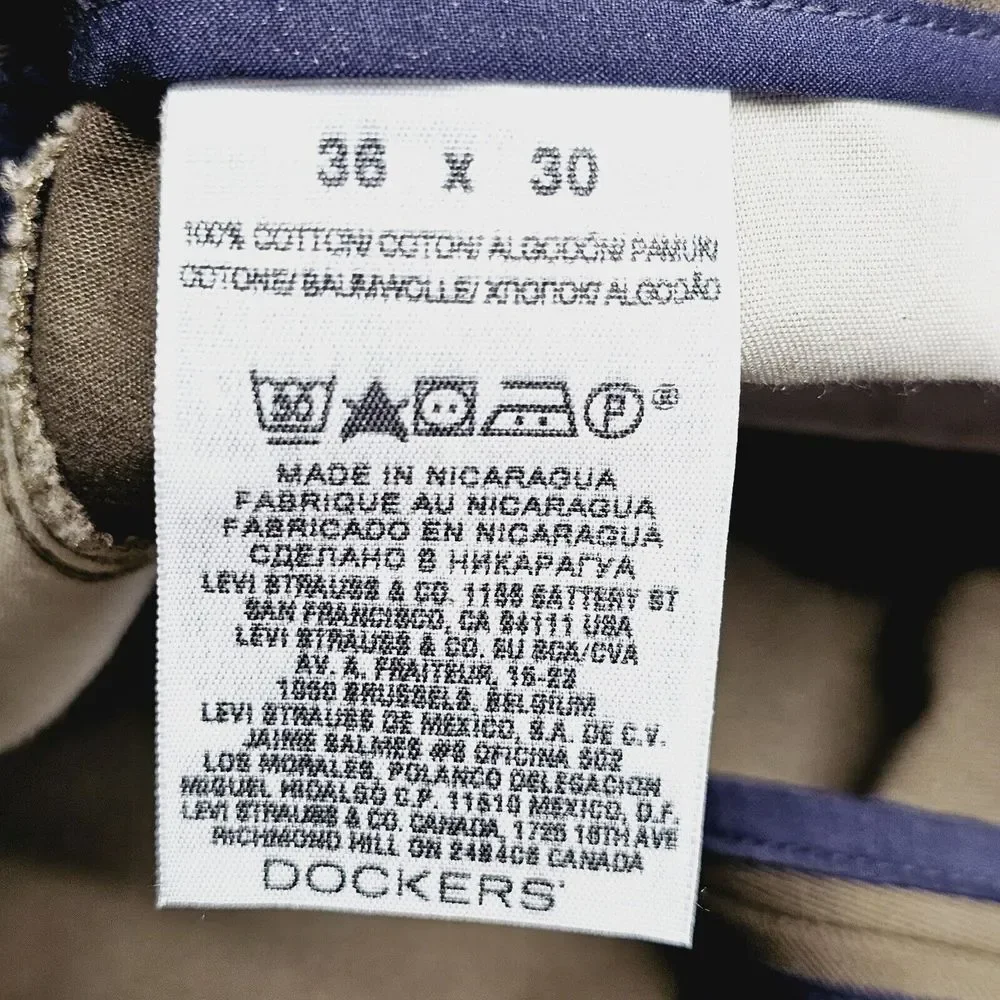 Dockers D2 Straight Fit‎ Pants Men's 36x30 Classic Workday Khaki Smart 360 Flex